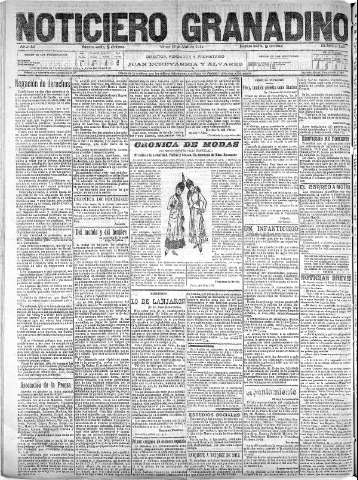 'Noticiero Granadino' - Año XII Número 3890  - 1915 Abril 16