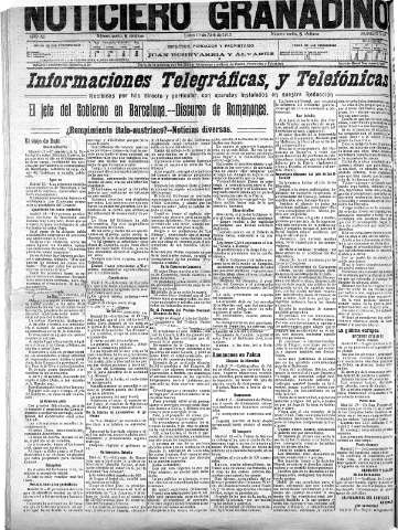 'Noticiero Granadino' - Año XII Número 3893  - 1915 Abril 19