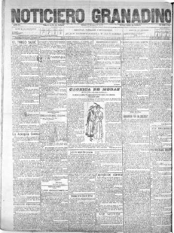 'Noticiero Granadino' - Año XII Número 3897  - 1915 Abril 23