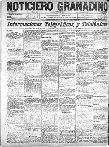 'Noticiero Granadino' - Año XII Número 4000  - 1915 Abril 26