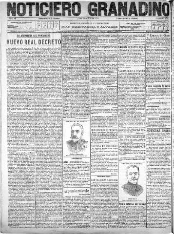'Noticiero Granadino' - Año XII Número 4003  - 1915 Abril 29