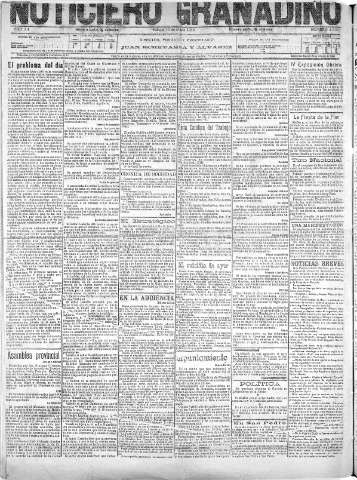 'Noticiero Granadino' - Año XII Número 4018  - 1915 Mayo 15