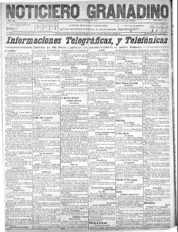 'Noticiero Granadino' - Año XII Número 4027  - 1915 Mayo 24