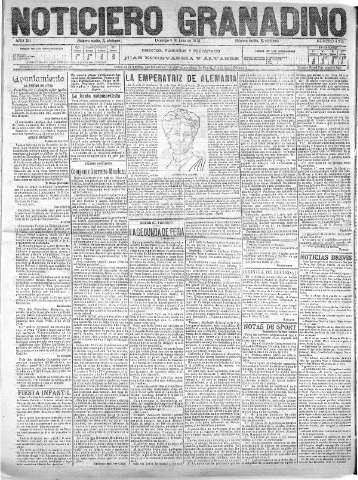 'Noticiero Granadino' - Año XII Número 4310  - 1915 Junio 06