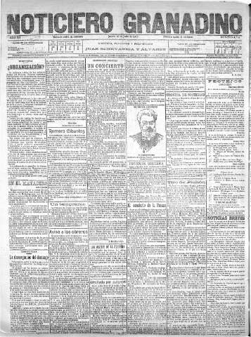 'Noticiero Granadino' - Año XII Número 4314  - 1915 Junio 10
