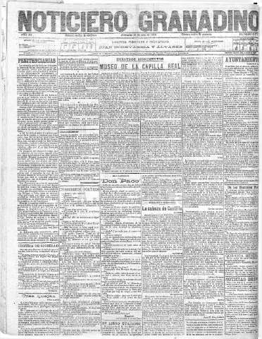 'Noticiero Granadino' - Año XII Número 4078  - 1915 Julio 14