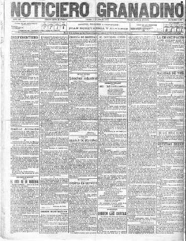 'Noticiero Granadino' - Año XII Número 4080  - 1915 Julio 16