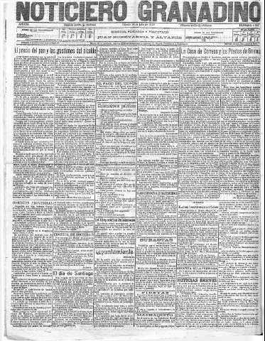 'Noticiero Granadino' - Año XII Número 4088  - 1915 Julio 24
