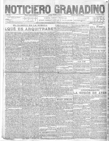 'Noticiero Granadino' - Año XII Número 4089  - 1915 Julio 25
