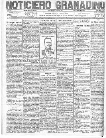 'Noticiero Granadino' - Año XII Número 4099  - 1915 Agosto 04