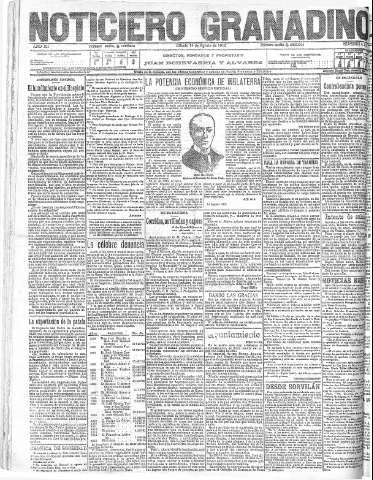 'Noticiero Granadino' - Año XII Número 4109  - 1915 Agosto 14