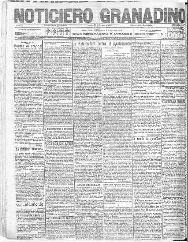 'Noticiero Granadino' - Año XI Número 4126  - 1915 Agosto 31