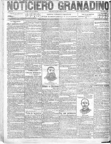 'Noticiero Granadino' - Año XI Número 4134  - 1915 Septiembre 08