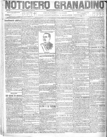 'Noticiero Granadino' - Año XI Número 4140  - 1915 Septiembre 14