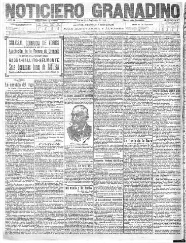 'Noticiero Granadino' - Año XI Número 4154  - 1915 Septiembre 28