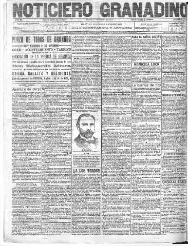'Noticiero Granadino' - Año XI Número 4157  - 1915 Octubre 01