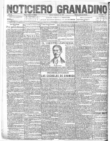 'Noticiero Granadino' - Año XI Número 4164  - 1915 Octubre 08