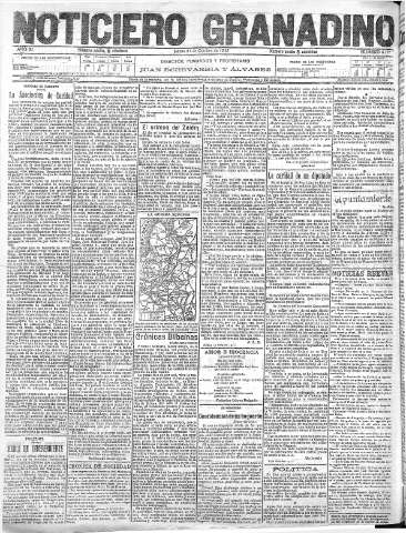 'Noticiero Granadino' - Año XI Número 4177  - 1915 Octubre 21