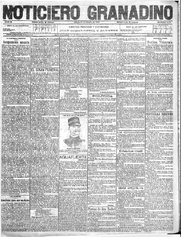 'Noticiero Granadino' - Año XI Número 4179  - 1915 Octubre 23