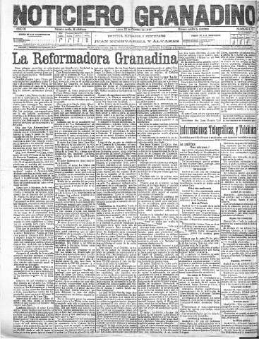 'Noticiero Granadino' - Año XI Número 4181  - 1915 Octubre 25