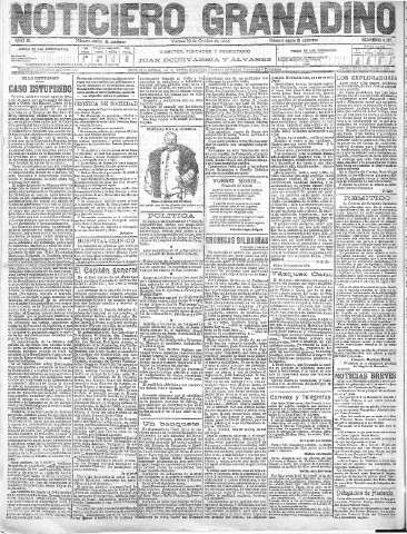 'Noticiero Granadino' - Año XI Número 4185  - 1915 Octubre 29