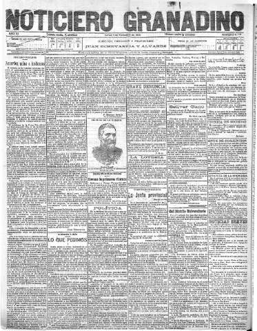 'Noticiero Granadino' - Año XI Número 4191  - 1915 Noviembre 04
