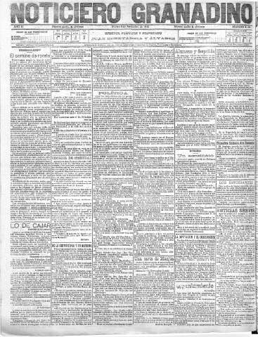'Noticiero Granadino' - Año XI Número 4196  - 1915 Noviembre 09