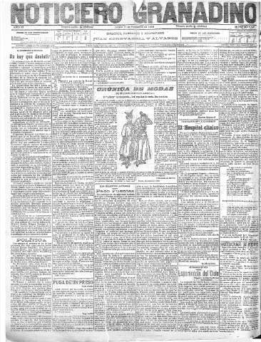 'Noticiero Granadino' - Año XI Número 4198  - 1915 Noviembre 11
