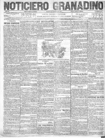 'Noticiero Granadino' - Año XI Número 4212  - 1915 Noviembre 25