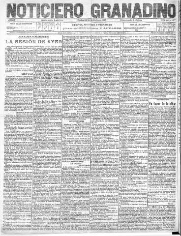 'Noticiero Granadino' - Año XI Número 4215  - 1915 Noviembre 28
