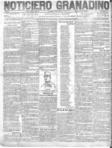 'Noticiero Granadino' - Año XI Número 4218  - 1915 Diciembre 01