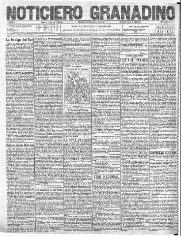 'Noticiero Granadino' - Año XI Número 4231  - 1915 Diciembre 14