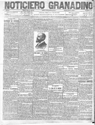 'Noticiero Granadino' - Año XI Número 4235  - 1915 Diciembre 18