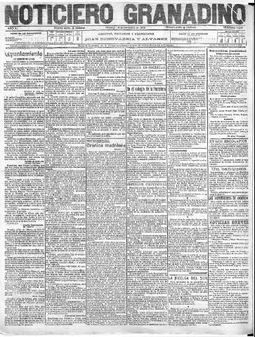 'Noticiero Granadino' - Año XI Número 4236  - 1915 Diciembre 19