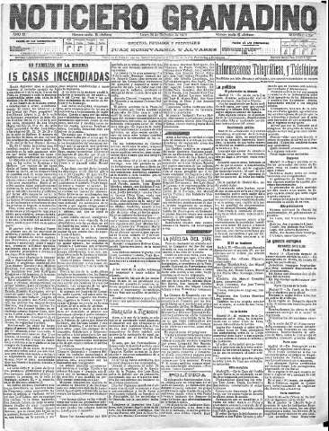 'Noticiero Granadino' - Año XI Número 4237  - 1915 Diciembre 20