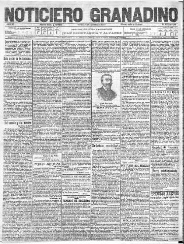 'Noticiero Granadino' - Año XI Número 4241  - 1915 Diciembre 24