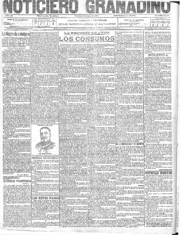 'Noticiero Granadino' - Año XII Número 4252  - 1916 Enero 05