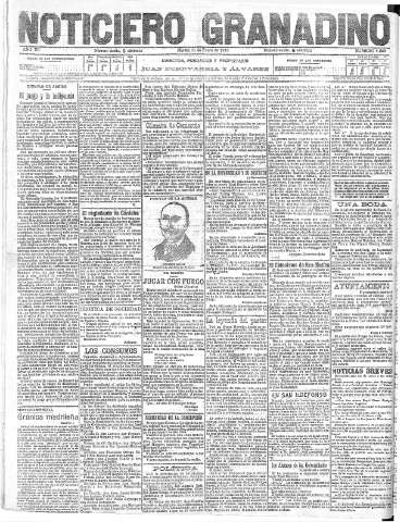 'Noticiero Granadino' - Año XII Número 4258  - 1916 Enero 11