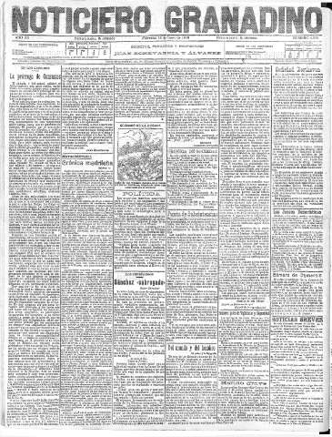 'Noticiero Granadino' - Año XII Número 4259  - 1916 Enero 12