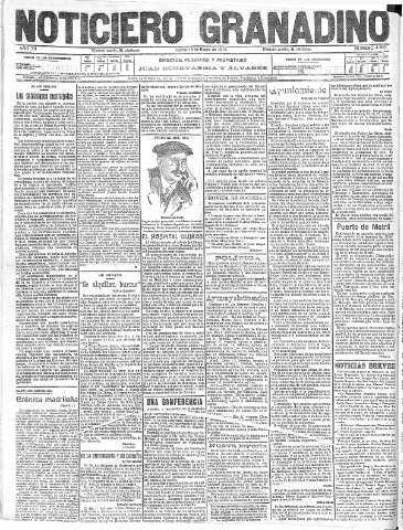 'Noticiero Granadino' - Año XII Número 4260  - 1916 Enero 13