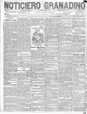 'Noticiero Granadino' - Año XII Número 4261  - 1916 Enero 14
