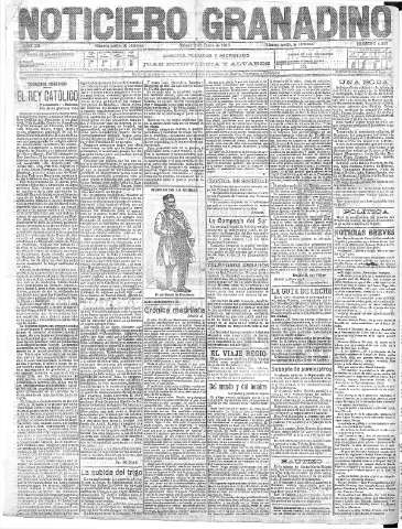 'Noticiero Granadino' - Año XII Número 4269  - 1916 Enero 22