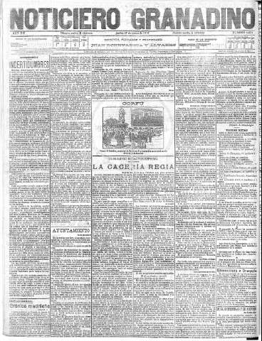'Noticiero Granadino' - Año XIII Número 4274  - 1916 Enero 27