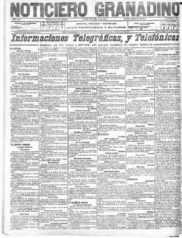 'Noticiero Granadino' - Año XIII Número 4292  - 1916 Febrero 14