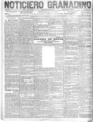 'Noticiero Granadino' - Año XIII Número 4300  - 1916 Febrero 22