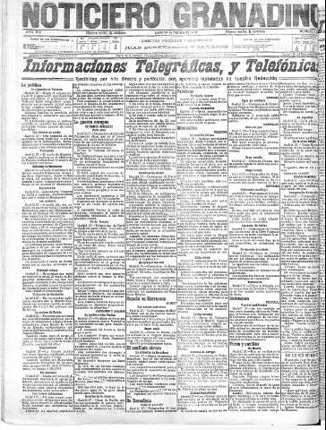 'Noticiero Granadino' - Año XIII Número 4306  - 1916 Febrero 28