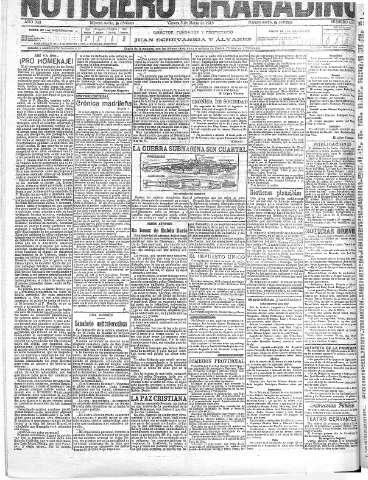 'Noticiero Granadino' - Año XIII Número 4310  - 1916 Marzo 03