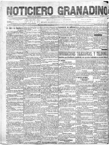 'Noticiero Granadino' - Año XIII Número 4334  - 1916 Marzo 27