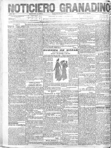 'Noticiero Granadino' - Año XIII Número 4337  - 1916 Marzo 30