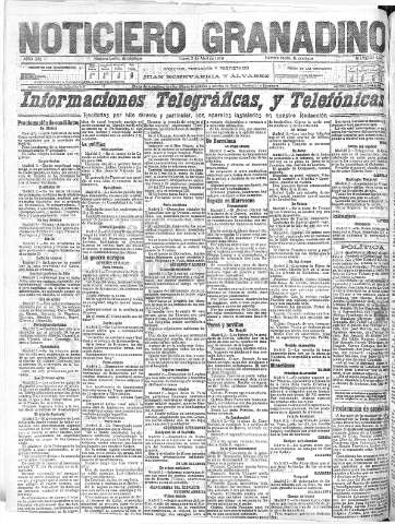 'Noticiero Granadino' - Año XIII Número 4341  - 1916 Abril 03